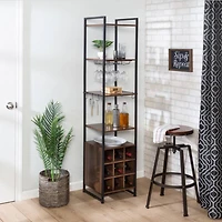 Honey Can Do 6ft. Free-Standing Wine & Bar Storage Tower