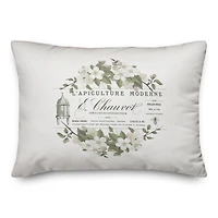 French Beekeeper Floral 14" x 20" Throw Pillow