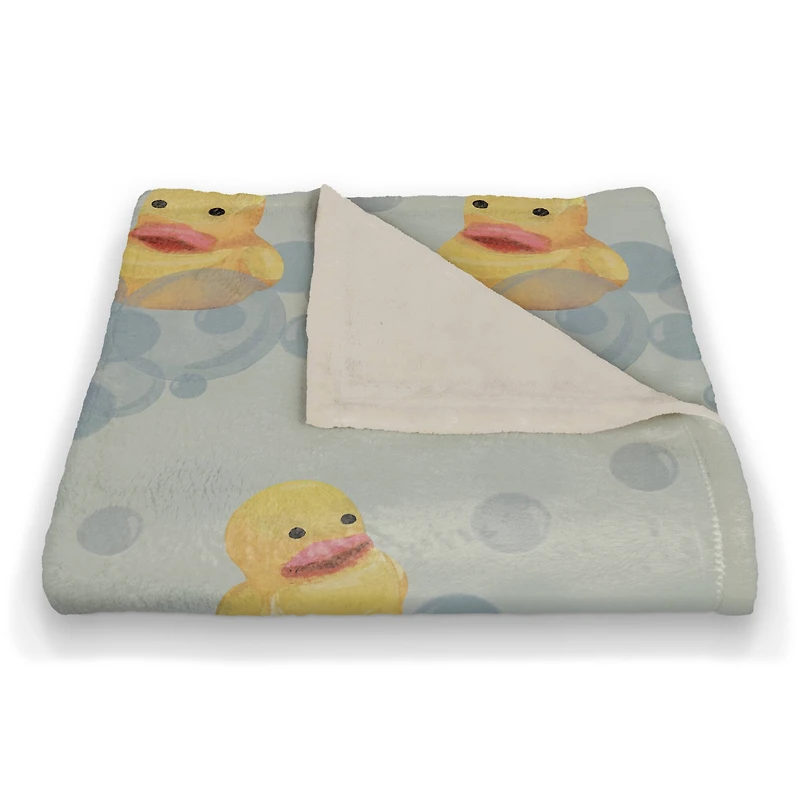 Rubber Duckies Coral Fleece Blanket