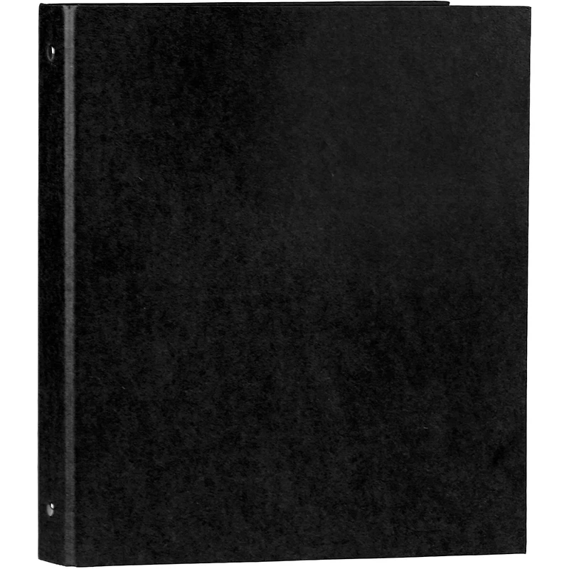 JAM Paper Kraft 1" Black Recycled Plastic 3 Metal Ring Binder