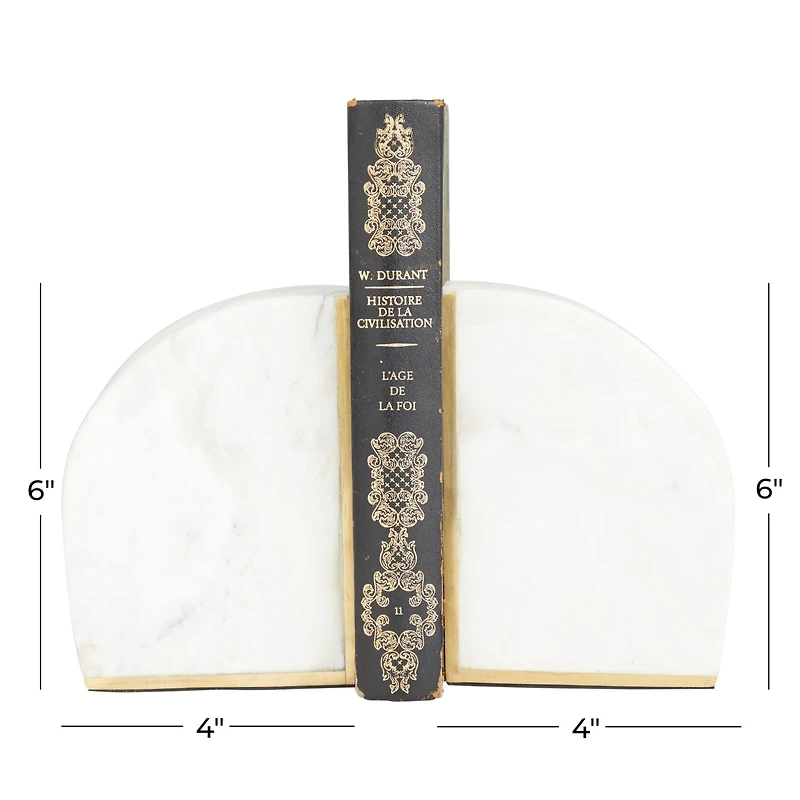 CosmoLiving by Cosmopolitan Marble Glam Bookends