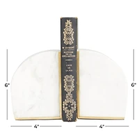 CosmoLiving by Cosmopolitan Marble Glam Bookends