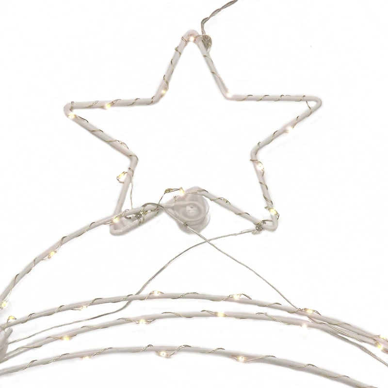 37" Pre-Lit LED Hanging Metal Wire Tree Decoration