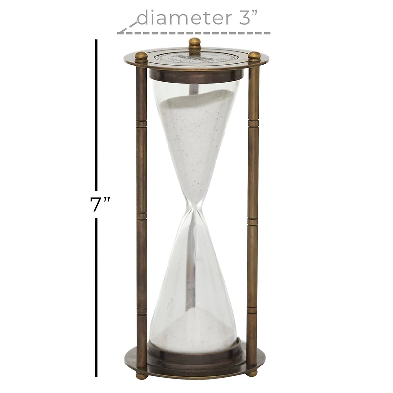 7" Brass Aluminum Contemporary Timer