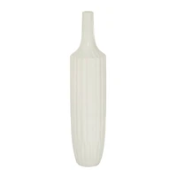 23" White Ceramic Modern Vase