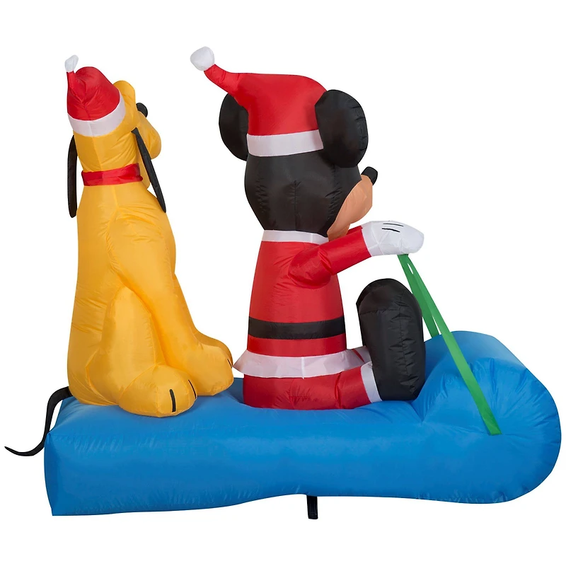 4.5ft. Airblown® Inflatable Christmas Mickey Mouse & Pluto on Sled