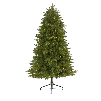 5.5ft. Pre-Lit Washington Fir Artificial Christmas Tree, Clear LED Lights