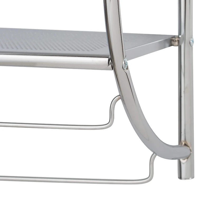 Organize It All 2-Tier Wall Mounted Shelf & Towel Bars
