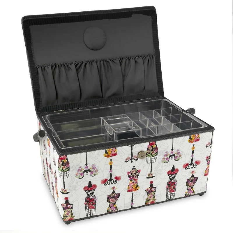 Dritz® X-Large Gray Dress Forms Sewing Basket