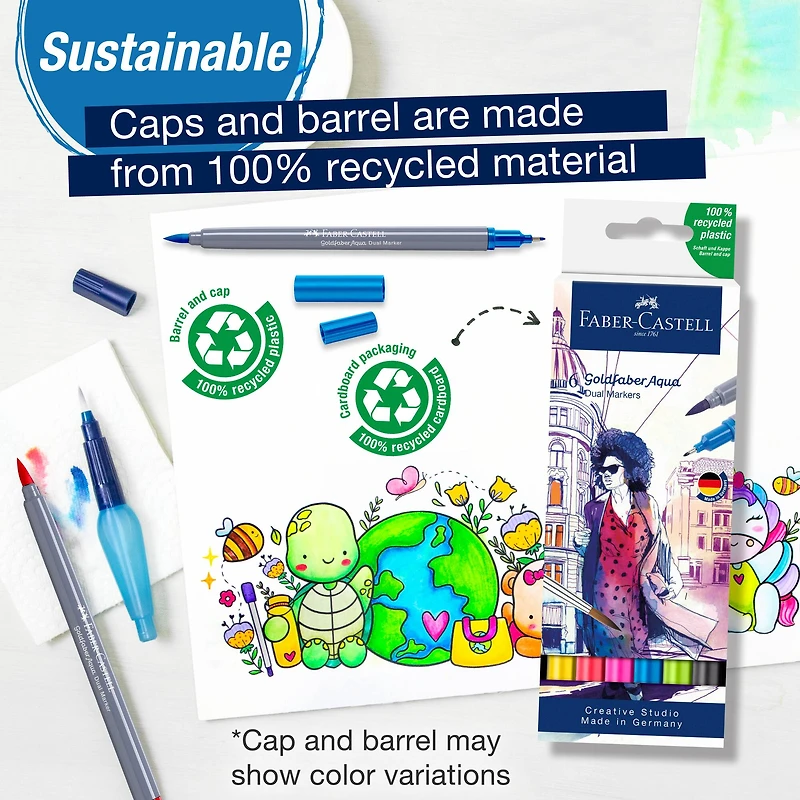 Faber-Castell® Goldfaber Aqua Basic Shades Dual-Tip Marker Set