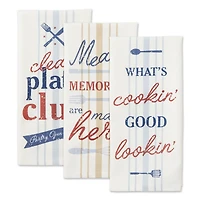 Asst What'S Cookin' Printed Dishtowel (Set of 3)