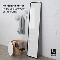 Umbra 62" Black Hub Full-Length Wall Mirror