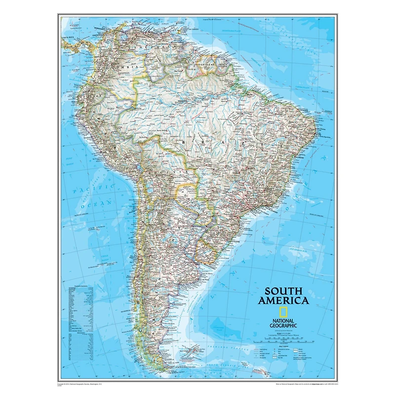National Geographic™ South America Wall Map