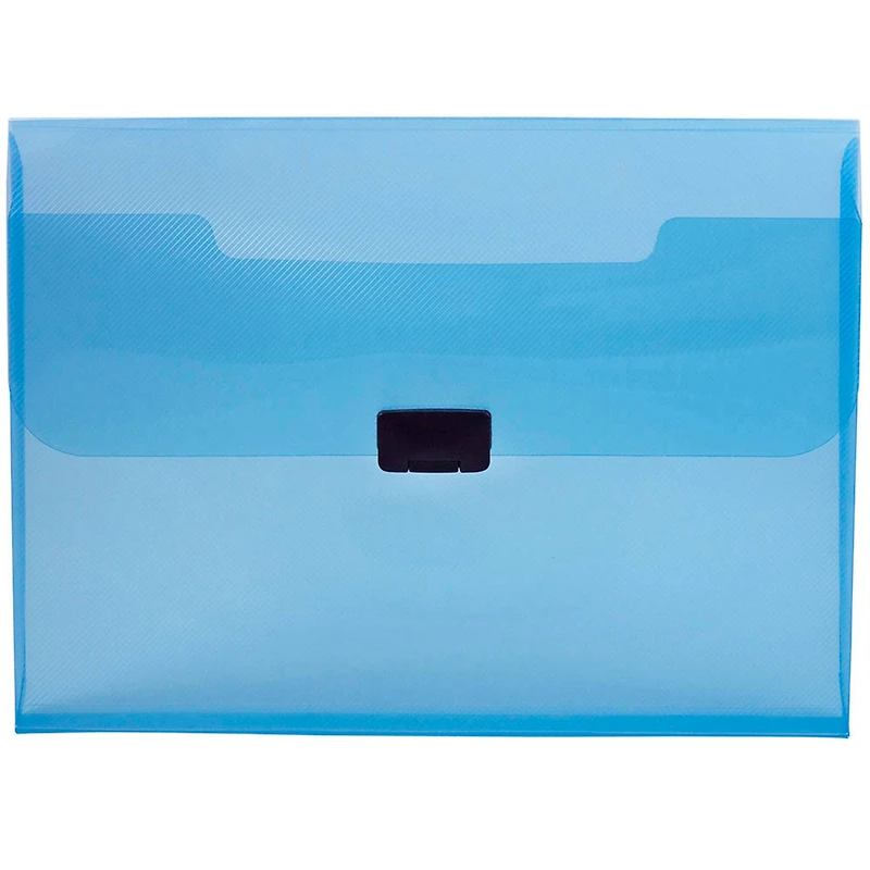 JAM Paper 9.5" x 13.25" Plastic Box Portfolio with Center Buckle