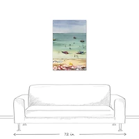Day On The Beach 24" x 36" Canvas Wall Art