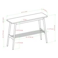 Walker Edison Faux White Marble/Acorn Tapered Leg Entry Table