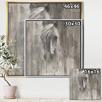 Designart - Farmhouse Horse - Modern Farmhouse Framed Canvas