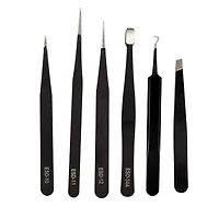 12 Piece Precision Tweezer Set with Case by Bead Landing™
