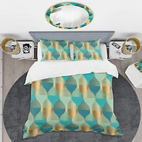 Designart 'Luxury Retro Drops II' Mid-Century Duvet Cover Set