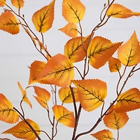 4ft. Orange Autumn Birch Leaf Artificial Potted Tree