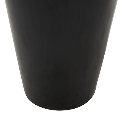 35" Black Fiberglass Minimalistic Floor Decorative Vase