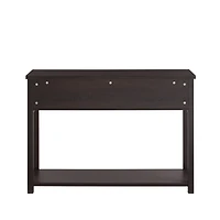 Walker Edison Espresso Mission Storage Entry Table 