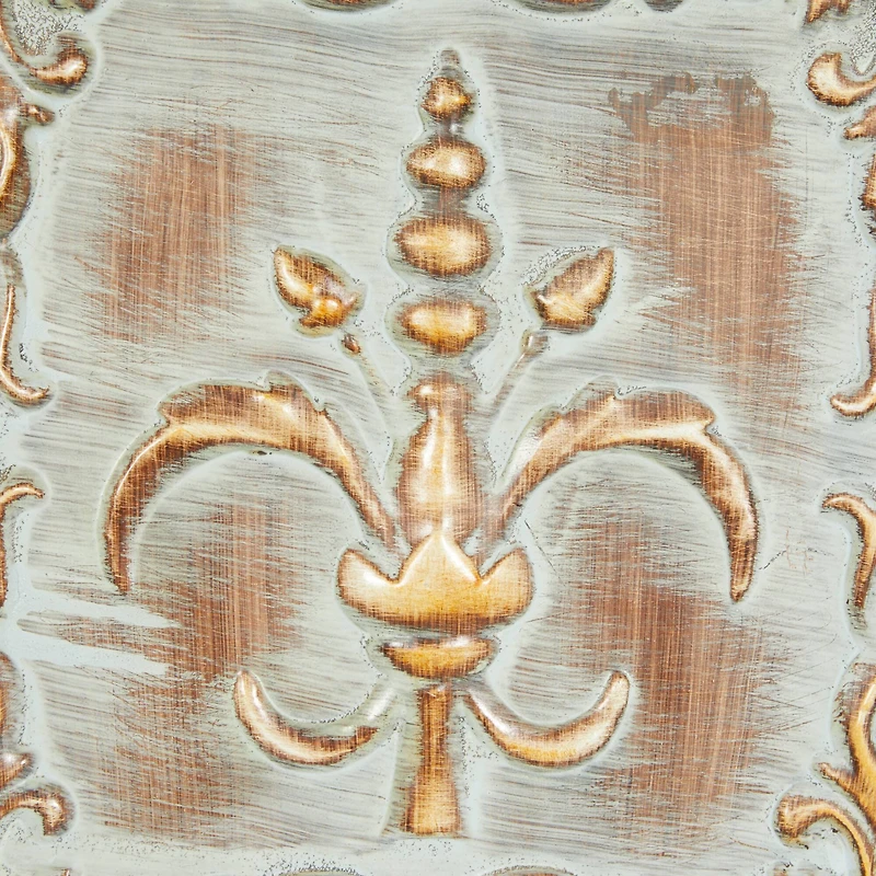 Brass Metal Fleur De Lis Wall Décor Set