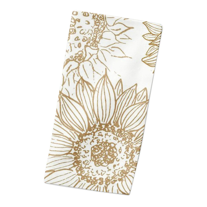 Large Sunflower Head Cotton Twill Napkin