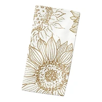 Large Sunflower Head Cotton Twill Napkin