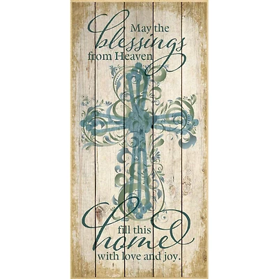 May The Blessings From Heaven Wood Plaque