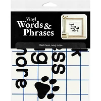 Leisure Arts® Vinyl Bark Less, Wag More Black Wall Decal