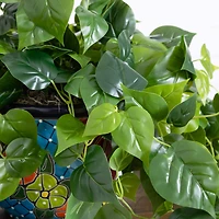 3.5ft. UV-Resistant Artificial Philodendron in Handmade Mexican Talavera Ceramic Planter