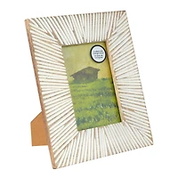 4" x 6" Brown & White Starburst Wood Tabletop Frame, Atelier by Studio Décor®