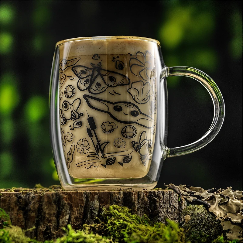 JoyJolt® Star Wars™ 5.4oz. Mandalorian The Child All Around Glass Mug Set, 2ct.
