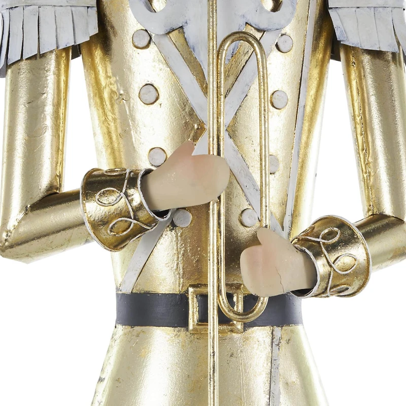 40" Gold Nutcracker Standing Metal Sculpturee