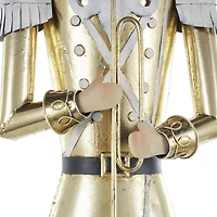 40" Gold Nutcracker Standing Metal Sculpturee