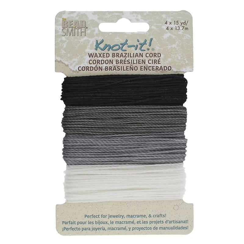 Beadsmith® Knot-it!™ Day & Night Waxed Brazilian Cord 