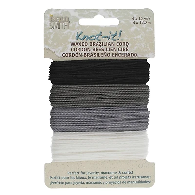 Beadsmith® Knot-it!™ Day & Night Waxed Brazilian Cord 