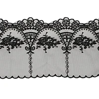 3.5" x 2yd. Black Lace Ribbon by Ashland® Gothic Bordeaux