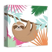 Lazy Sloth Canvas Wall Art