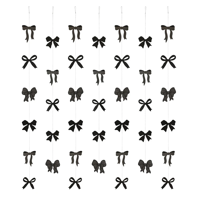 5ft. Black Bow Garland Backdrop by Celebrate It™