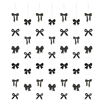5ft. Black Bow Garland Backdrop by Celebrate It™