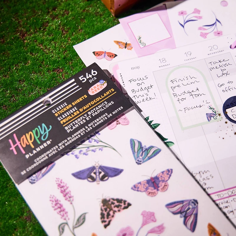 The Classic Happy Planner® Butterfly Botanics Sticker Book