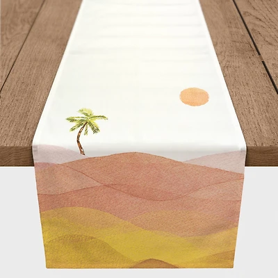 Watercolor Desert 16" x 72" Cotton Twill Runner