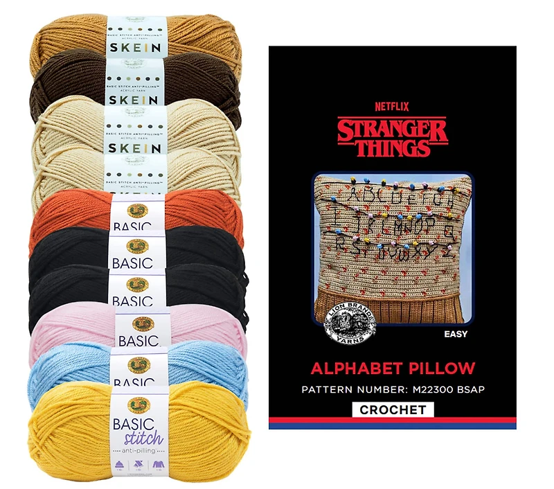 Lion Brand® Stranger Things Alphabet Pillow Crochet Project Kit