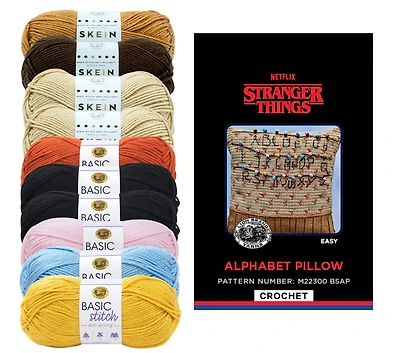 Lion Brand® Stranger Things Alphabet Pillow Crochet Project Kit