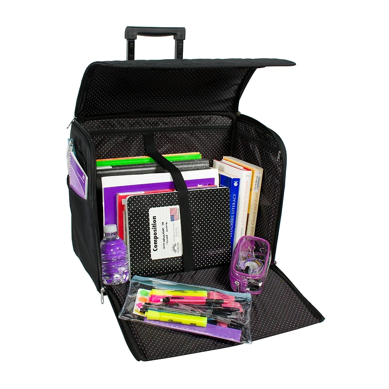 Everything Mary Black Rolling Sewing Machine Tote