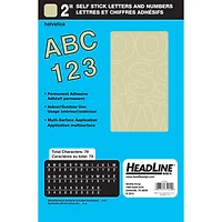 Headline Sign® Gold Helvetica Letters & Numbers Vinyl Stickers, 2''