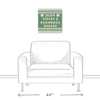 Irish kisses shamrock wishes 16" x 16" Canvas Wall Art