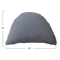 Hello Honey® Gray Half Moon Woven Cotton Slub Throw Pillow